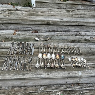 ERCUIS FRANCE FRENCH LAGON W GOLD FLATWARE SET 73pcs