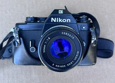 Nikon EM Film Camera w/ Series E 50mm F1.8 LensJapan Black