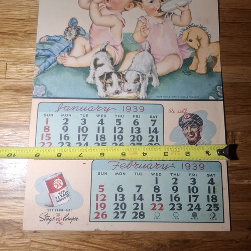 Werbekalender Texaco Motoröl 1930er Jahre - Bild 9 von 12