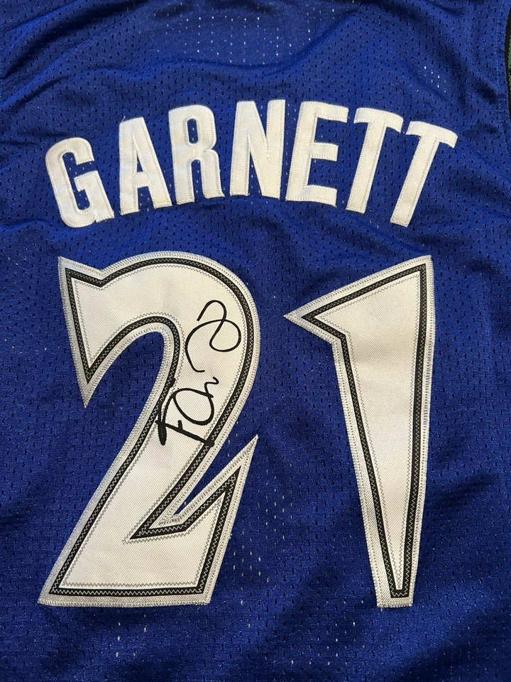 Camiseta Adidas Pequeña Firmada por Kevin Garnett Auténtica Minnesota Timberwolves Foto 3 de 3