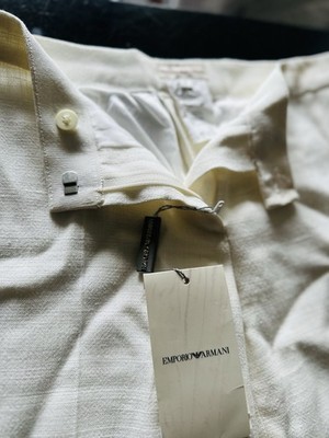 VINTAGE EMPORIO ARMANI Linen Slacks / Dress Pants. NWT certified Authentic   