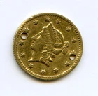 1853 California Fractional Gold — photo from another recent sale