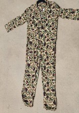 Vintage Duck Camoflauge Coveralls Sportsman Apparel Hunting Jumpsuit XL Regular