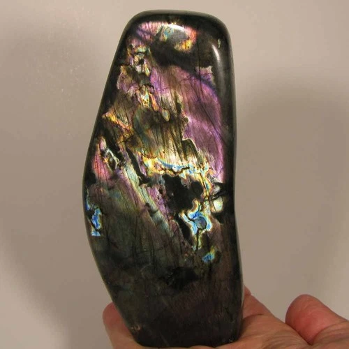 6" LABRADORITE Polished Gemstone Freeform Standup - Madagascar - 1.8 lbs.