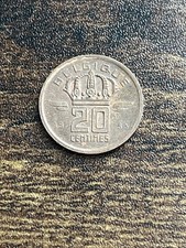 1953 Belgium 20 Twenty Centimes Beautiful Actual Coin TC1585*