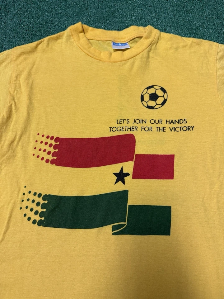 Vintage 90s Ghana National Soccer Shirt Men’s Size XL (Medium) Yellow Football - Image 2 of 4