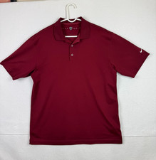 Nike Golf Polo Shirt Mens XL Red Short Sleeve Active Quick Dry