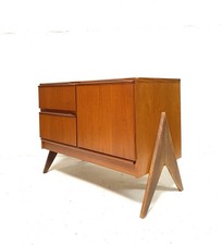 Vintage Retro Mid Century 1960s Danish Era Teak Modernist Sideboard LP Cabinet