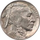 1930-S Choice AU+ Buffalo Nickel Nice Luster, Toned, Better Date, St 99c No Res!