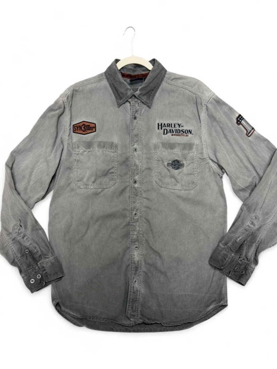 25+ Harley-Davidson Gray Casual Button-Down Shirts for Men for