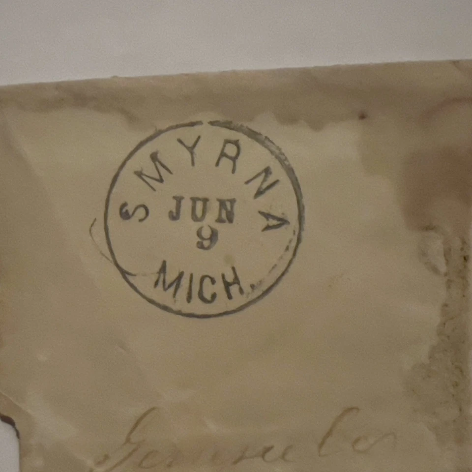 SELLO SMYRNA MICHIGAN (BAJA POBLACIÓN) DE 1800 CUBIERTA DOBLADA ENVIADA A NUEVA YORK 3C Foto 3 de 4