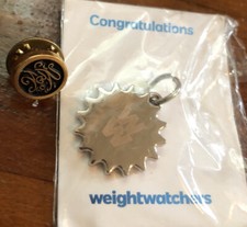 Lot 2 Weight Watchers "WW" Summer Sun Charm Pendant And Hat Lapel Pin Award