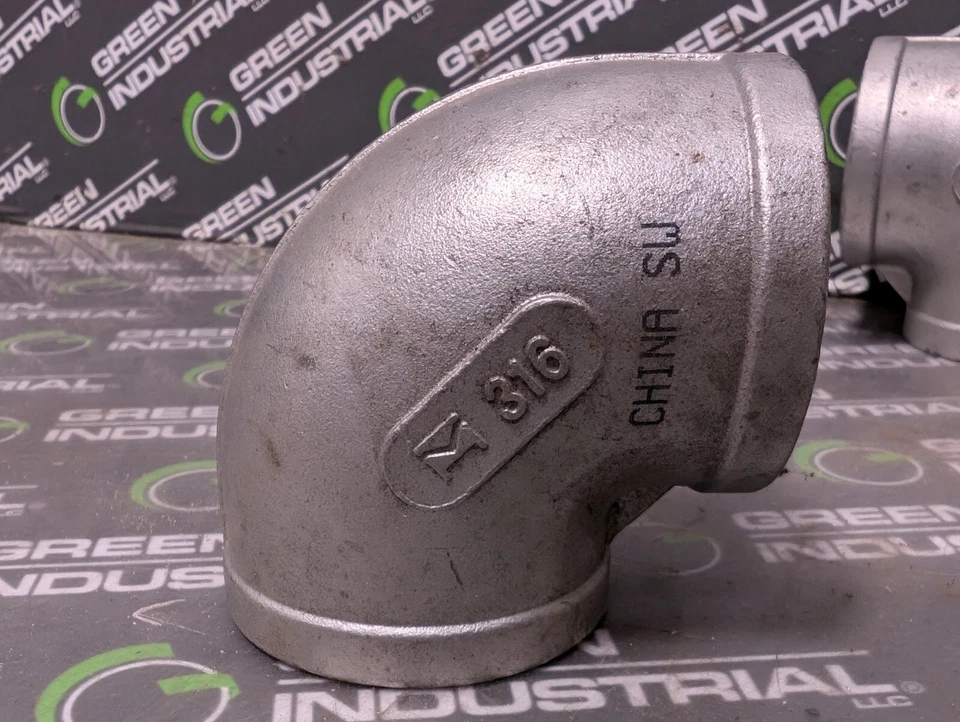 NUEVO Lote de 10 Accesorios SCI Codo Ángulo Recto 316 Acero Inoxidable Sin Roscar 1-1/2" Foto 3 de 4