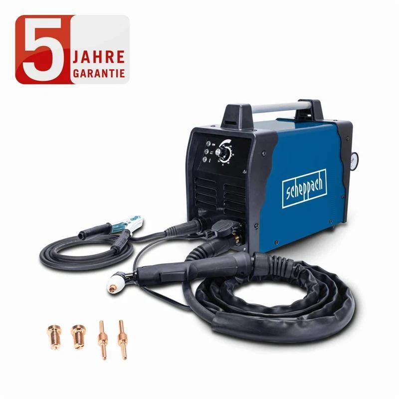 Scheppach Plasmaschneider PLC40 bis 12 mm Druckluftschlauch 3 Düsen 3 Elektroden