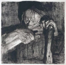 Peasant War, Whetting the Scythe : Käthe Kollwitz : Archival Art Print