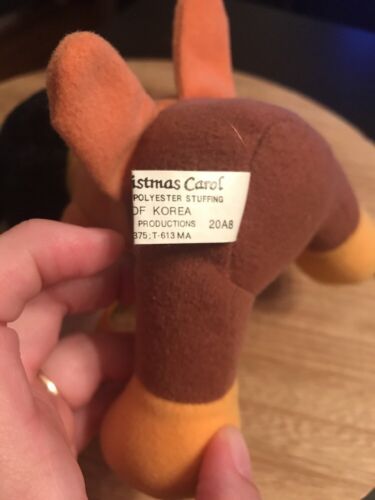 Sciarpa Camicia Gialla Peluche Vintage Topolino Canto di Natale Tiny Tim 7" - Foto 6 di 7