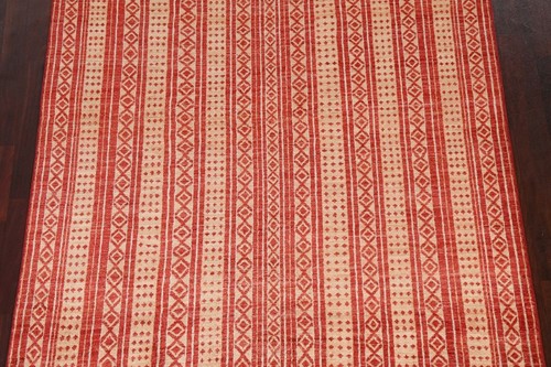 Contemporary Geometric Gabbeh Modern Oriental Area Rug Handmade Wool Carpet 6x8 - Picture 3 of 12