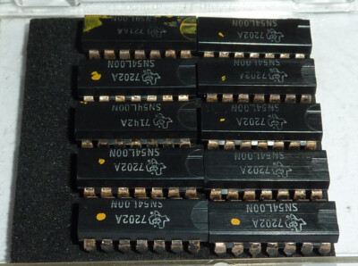 10 Texas Instruments SN54L00N IC's