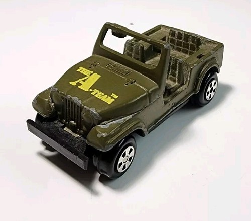 Vintage ERTL Military Green A-Team Jeep 1/64 Diecast/Plastic 100-0405 VHTF - Picture 3 of 10