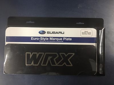 #ad Genuine OEM Subaru Euro Style WRX LOGO Marque Plate Matte Black SOA342L131 NEW $33.54