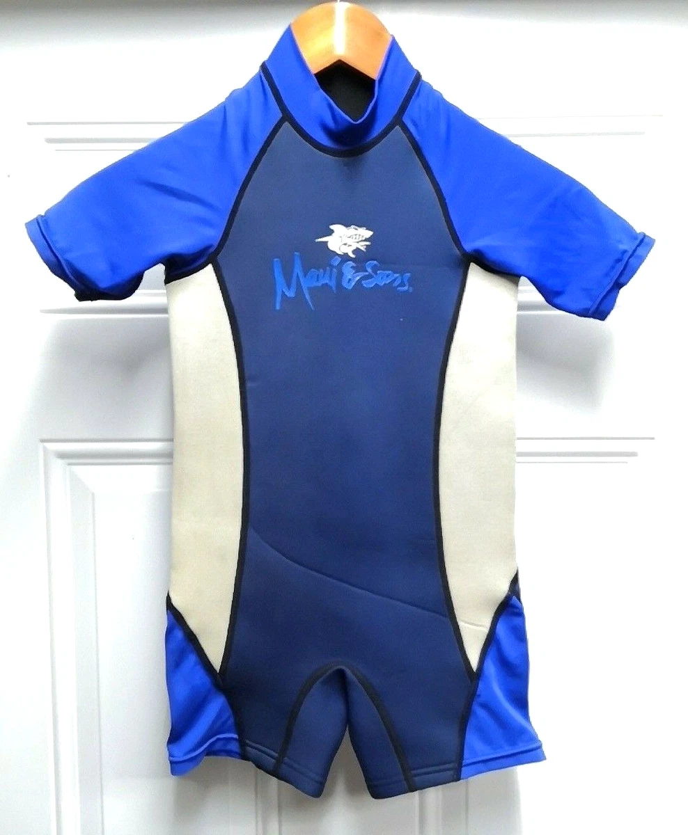 EVTSCAN Muta per Bambini per Bambini Piccoli, Costume da Bagno Termico in Neoprene da 2,5 mm, Protezione Solare UV Tute Intere, con Cerniera Posteriore, per Scuba Diving Surf Nuoto(XXL-Blu