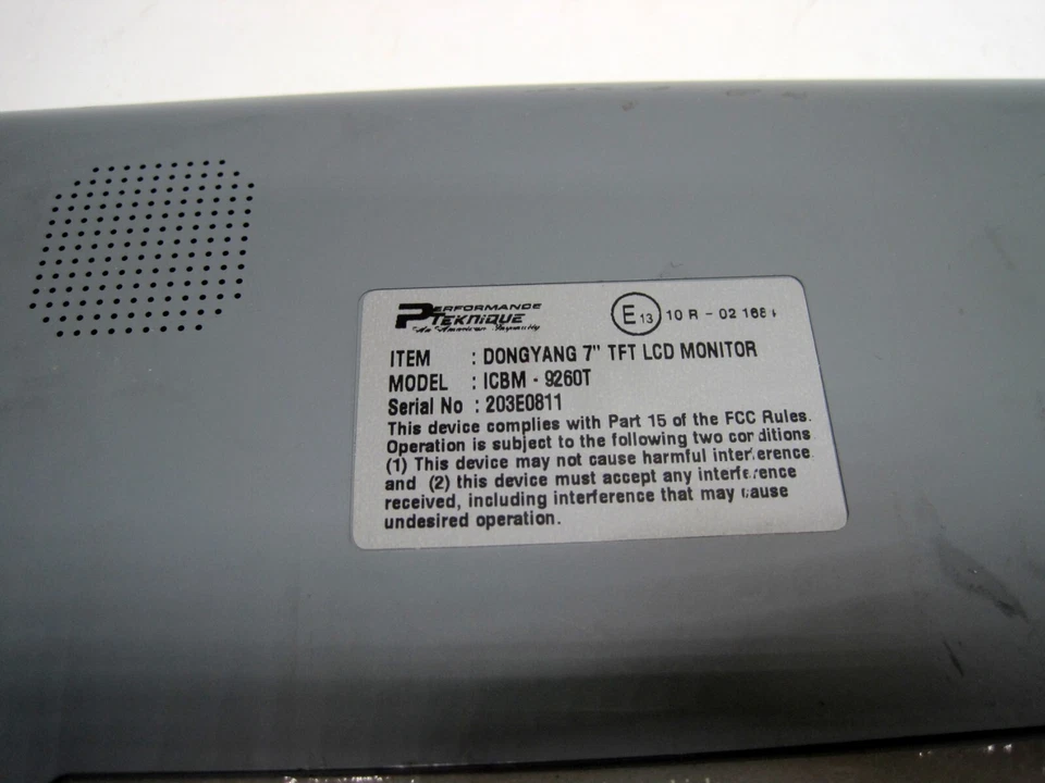 Set of 2 - Performance Teknique ICBM-9260T 7" TFT LCD Monitors USED - Image 4 of 4