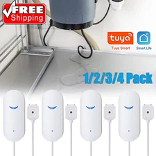 1-4Pack Smart Water Leak Sensor Detector APP Alarm WiFi Home Water Leak Detector