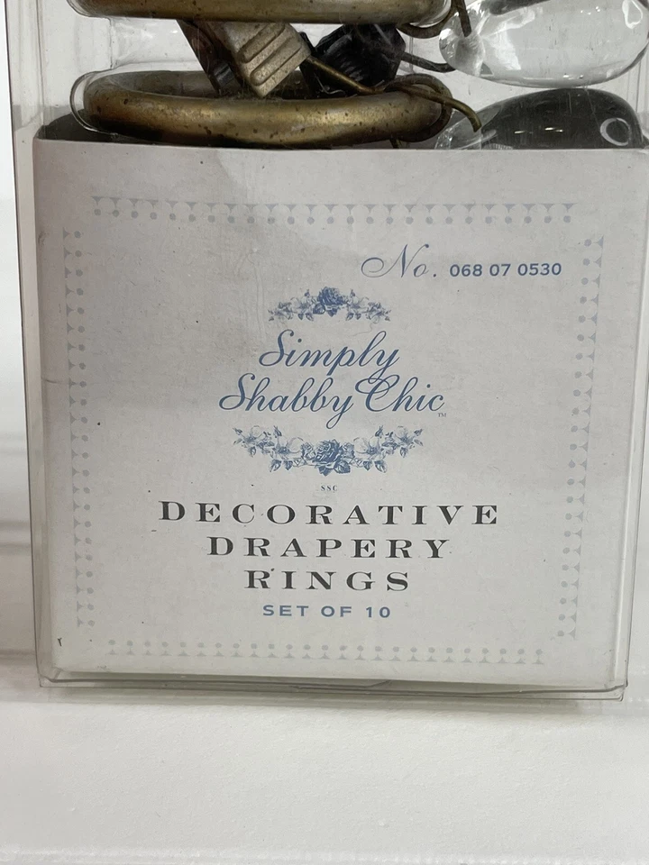 Anéis de cortina de chuveiro Rachel Ashwell Simply Shabby Chic transparente bolinha 10 - Imagem 3 de 4