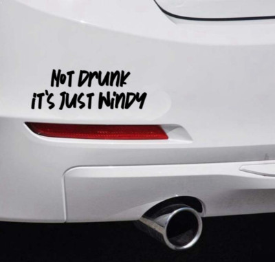 Autoaufkleber Auto Fenster Aufkleber Vinyl Decal Van Schild - I'm Not Drunk Its Windy