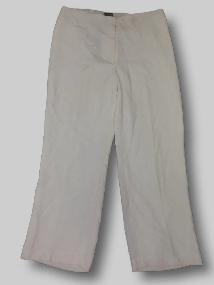 225 Vince Camuto Women s White Wide Leg Stretchy Dress Pants Size 6
