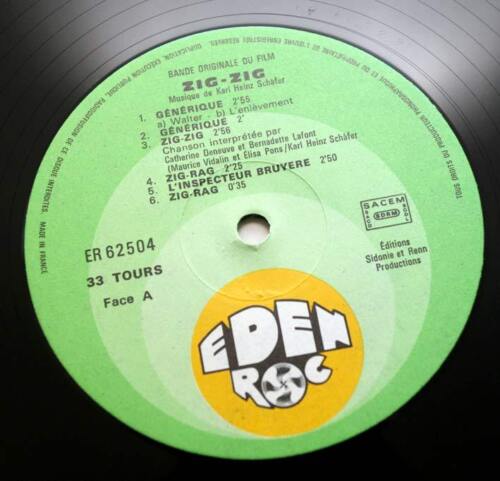 KARL HEINZ SCHAFER Zig-Zig Funk Psych French OST 1974 Eden Rock ER 62504 LP - Bild 2 von 2