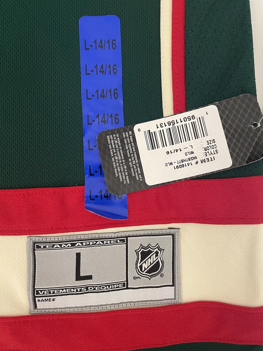 100 Authentic Minnesota Wild NHL Hockey Jersey Stitched NHL Youth