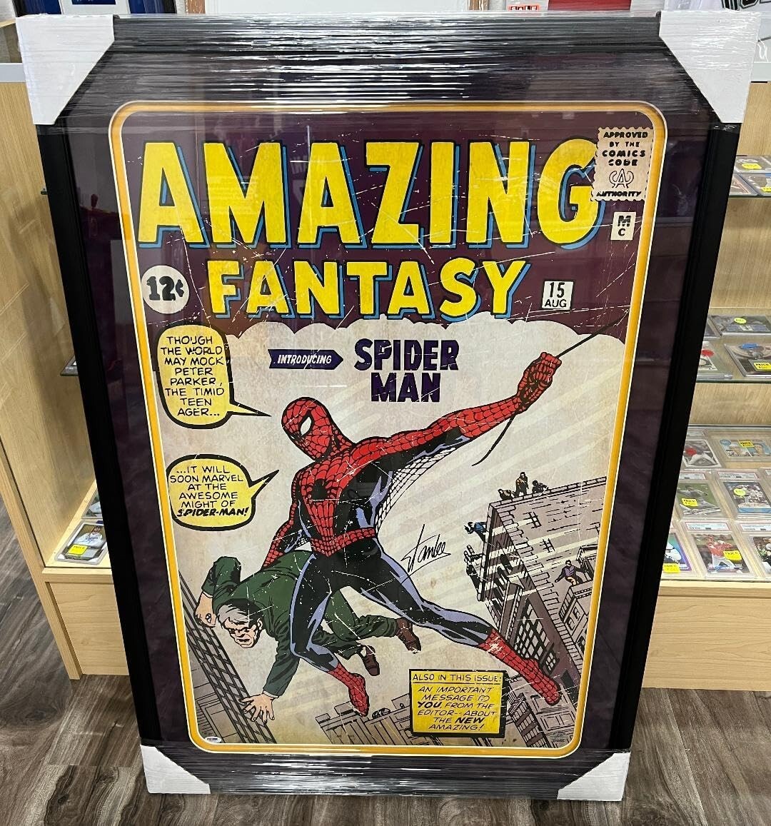 PSA/DNA Authentic Stan Lee Autograph 29x40 Amazing Fantasy Spider-Man Poster
