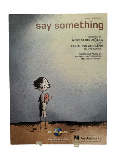 Say Something Sheet Music Piano Vocal Guitar Christina Aguilera Pop F5U