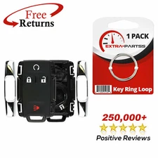 Remote Start Chrome Key Fob 4btn Shell Case Cover for Chevy GMC (M3N-32337100)