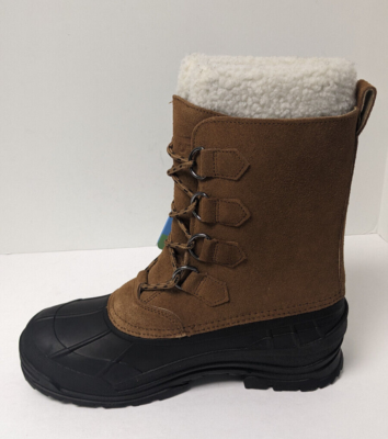 8 Fans Waterproof Insulated Snow Boots, Brown Suede, Men\'s 9 M Reviewing NORTIV 8 Men main image 2