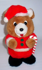 Vintage Christmas Musical Plush Santa Bear Taiwan 