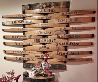 BUFFALO TRACE  BOURBON BARREL STAVES ,PAPPY,BLANTON, WELLER ETC. 4  Wide & Up