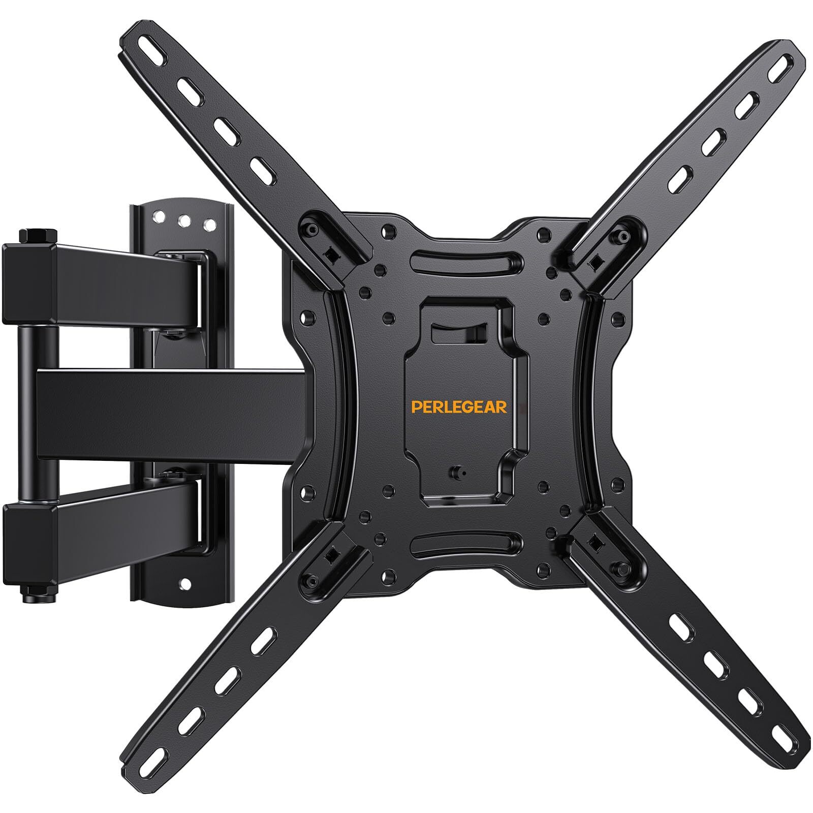 Perlegear Full Motion TV Wall Mount for 26-55 inch Flat or Curved TVs, Wall M...