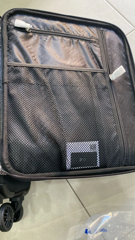 LOVE MOSCHINO TROLLEY DA VIAGGIO nero tessuto tecnico (48*38*16 cm) TM03 - Immagine 4 di 4