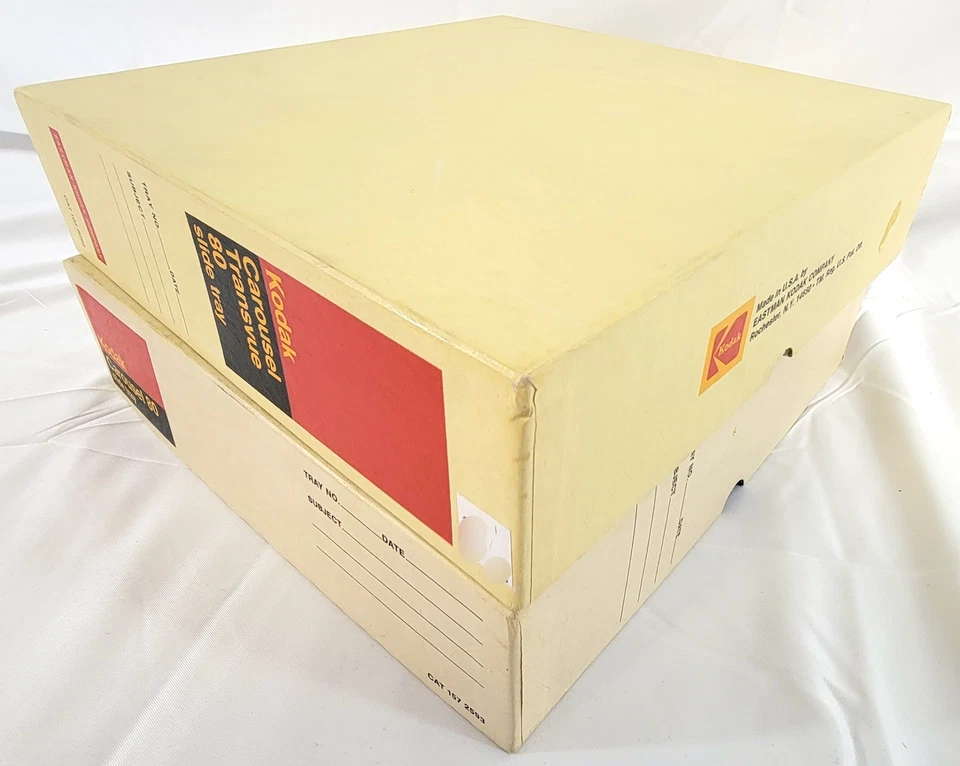 Lot 2 Kodak 80 Count Slide Capacity Film Carousel Trays Photography Art Vintage - Image 4 of 4