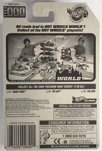2000 Hot Wheels Treasure Hunt Series 1936 Cord WW Wheels Limited Edition #3 / 12 - Picture 2 of 2