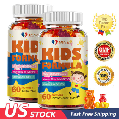 2Packs Kids Formula 60 Gummies with Omega 3 Fish Oil（EPA & DHA） - Boost Immunity