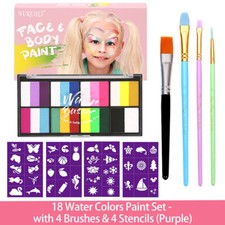 Paint Palette Set 18 Colors Set Professional Face Split Cakes F9P3