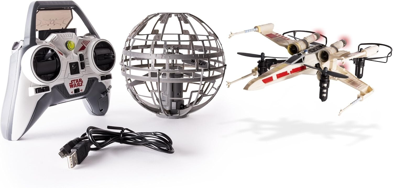 STAR WARS Air Hogs X-Wing vs Death Star Remote Control RC Drones ...