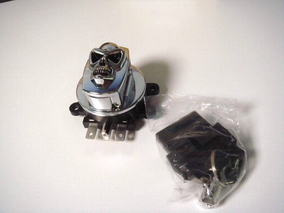 Переключатель зажигания Harley Skull FLST FXST 03-10 FLHR 03-13 FXDWG V-Twin 32-1198 Y3 - Изображение 3 из 4