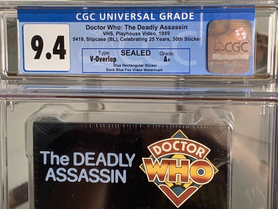 CGC Graded 9.4 A+ Doctor Who The Deadly Assassin VHS 1989 Playhouse Slipcover - Image 4 of 4