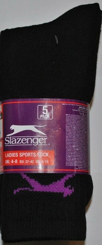 10 Pairs Slazenger Ladies Womens Sports Crew Work Socks Size 4-8 All Colours - Picture 15 of 18