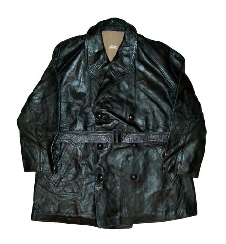 1940s Germany leather car coat WWⅡ Vintage 1940s Horsehide