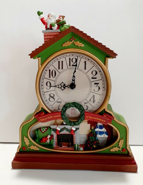 Avon MUSICAL Christmas Countdown Clock LIGHTS MUSIC Carol Shelf avon-musical-christmas-countdown-clock-lights-music-carol-shelf